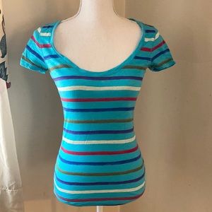 Aeropostale Blue Striped T Shirt